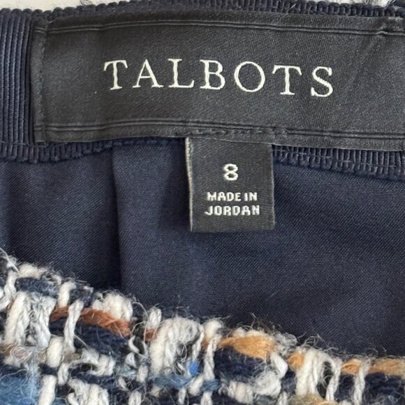 Talbots Womens Tweed Skirt Size 8 Multi-Color Wool Blend Fully Lined - Picture 4 of 10